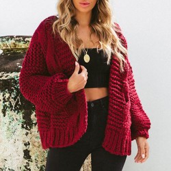 Retro Jacquard Cardigans Women Knitted Sweaters